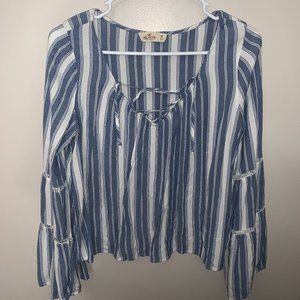 Hollister Blue Striped Top